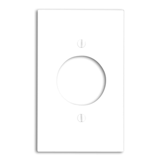 Product image for Wallplate standard 1-gang 1.6" receptacle thermoplastic white