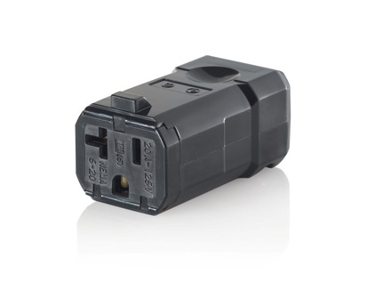 Product image for Connector straight 2P 3W 125V 20AMP black