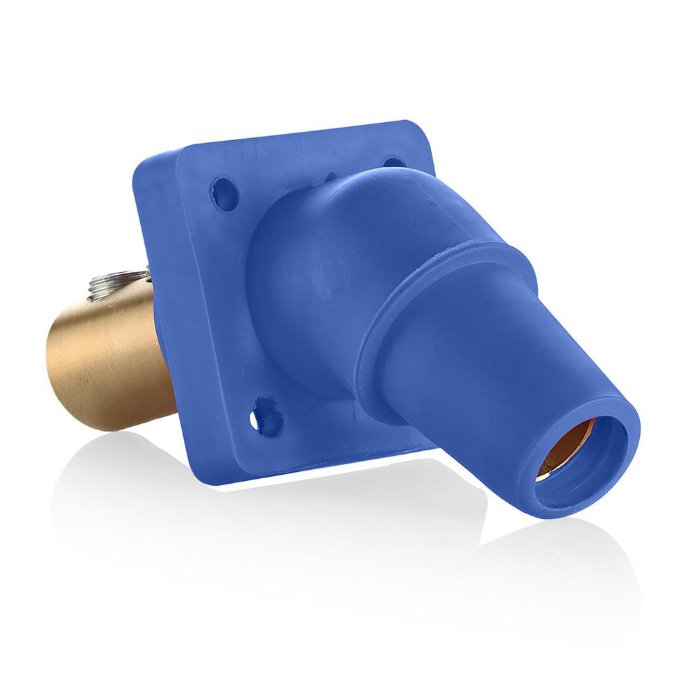 Product image for Female Receptacle, 45-Degree, 2/0 - 4/0 AWG, Double Set Screw Termination