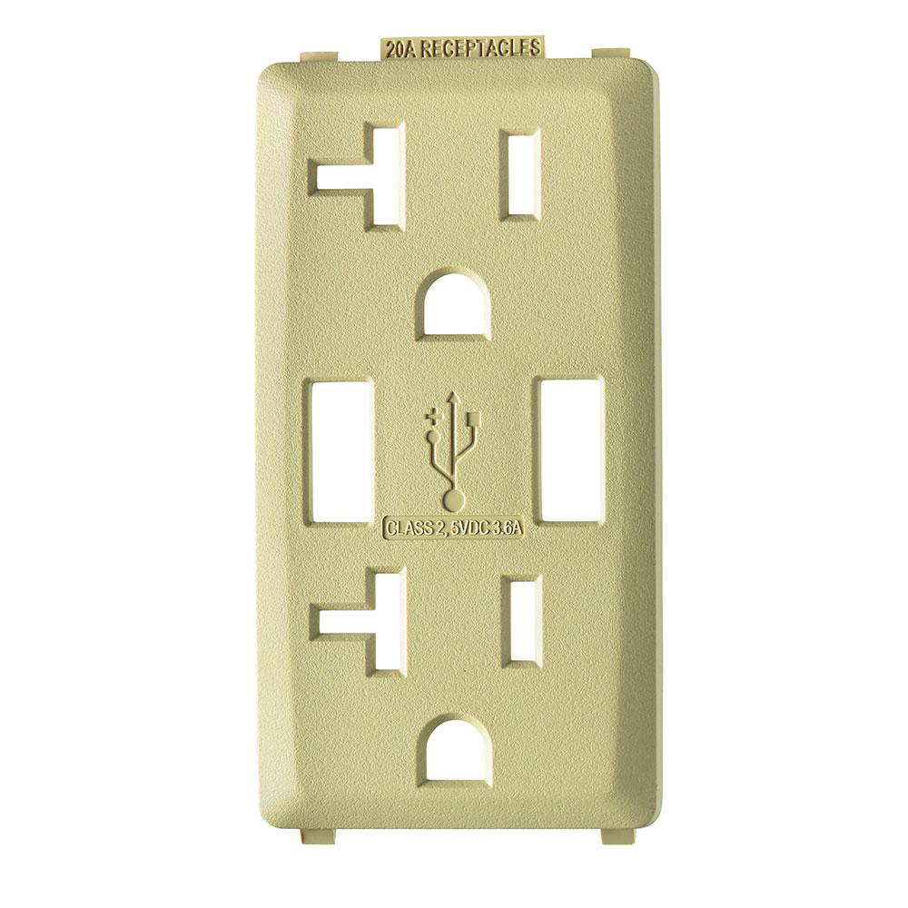 Product image for RENU® 20 Amp USB Charger/Tamper-Resistant GFCI Outlet/Receptacle Color Change