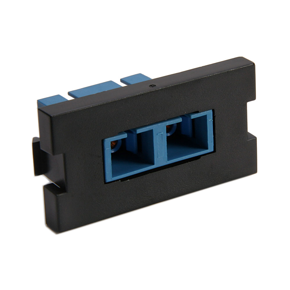 Product image for Insert SC fiber adapter duplex 1 unit high black