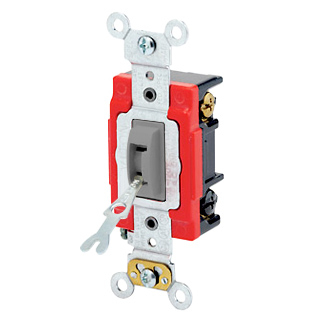 Product image for Switch toggle 3-way locking 20A 120/277V grey