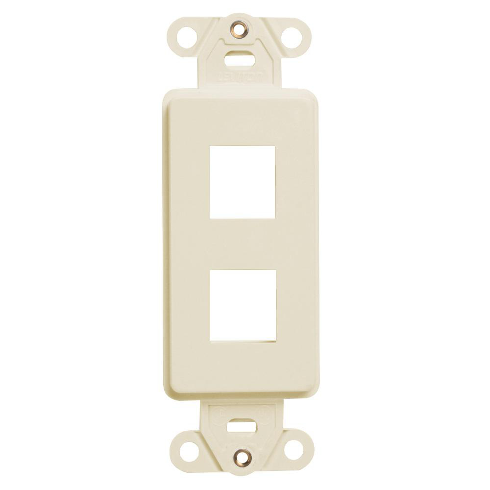 Product image for Insert multimedia Decora 1G 2port nylon almond