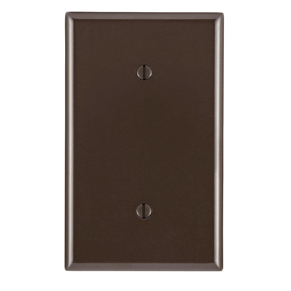 Product image for Wallplate standard 1-gang no device thermoset brown