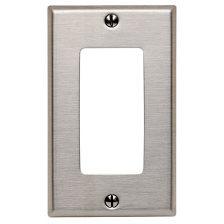 Product image for Wallplate oversized 1-gang 1-decora/GFCI device SS