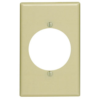 Product image for Cover plate receptacle round 2.15" ivory