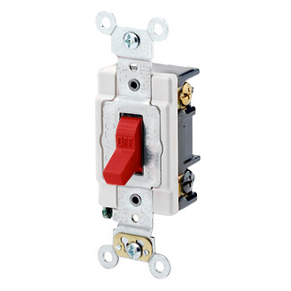 Product image for Switch toggle 3-way 20A 120/277V red