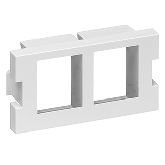 Product image for Insert module adapter 2-port 1 unit high white