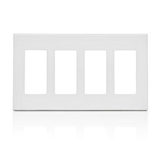 Product image for Wallplate Decora Plus™ screwless 4-gang white