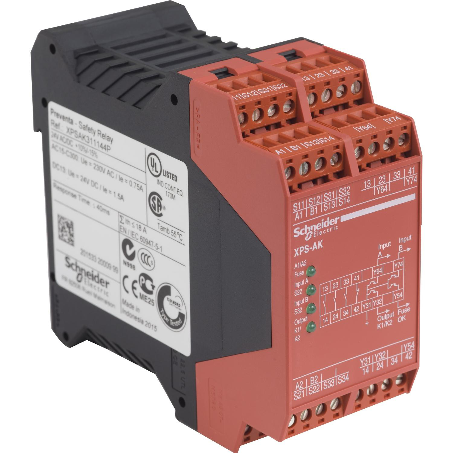 Product image for MODULE XPSAK - EMERGENCY STOP - 24 V AC DC
