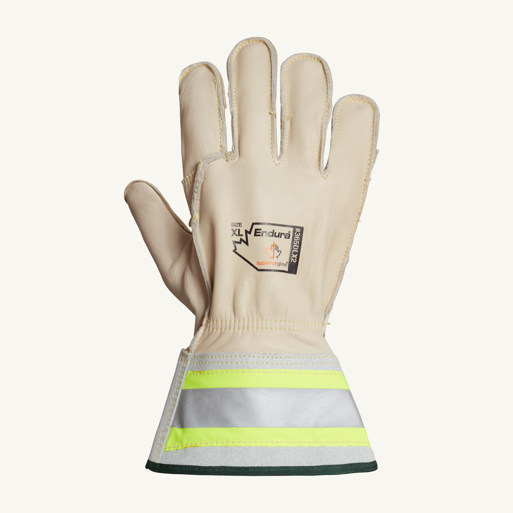 Product image for SUPERG 365DLX2XL GLOVE LINEMANS 2" REFLECTIVE SAFETY CUFF SIZE EXTRA LARGE