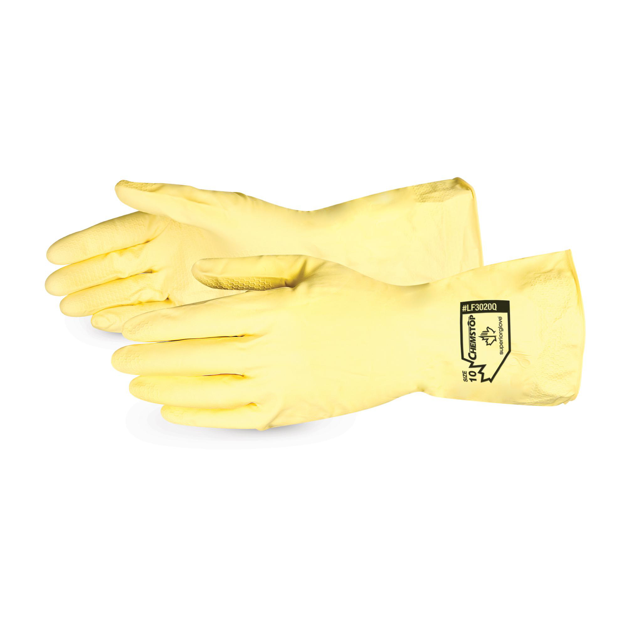 Product image for Glove L-Series flock lined latex 12" ylw SZ10