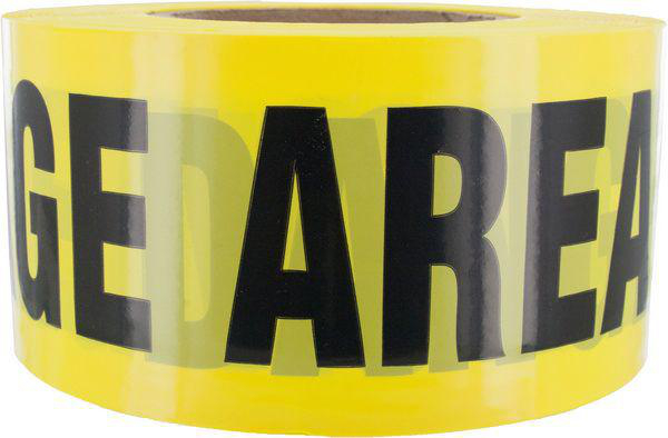 Product image for DANGER HIGH VOLTAGE AREA YEL 1000' ROLL
