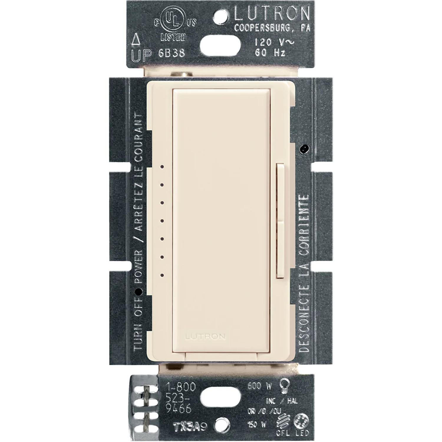 Product image for Dimmer 1-pole/3-way/multi-location 120V light-almond