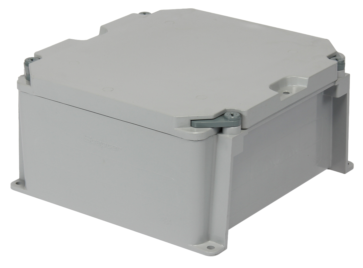 IPEX 277006 Scepter® Junction Box PVC 8 in H x 8 in W x 4 in D gris