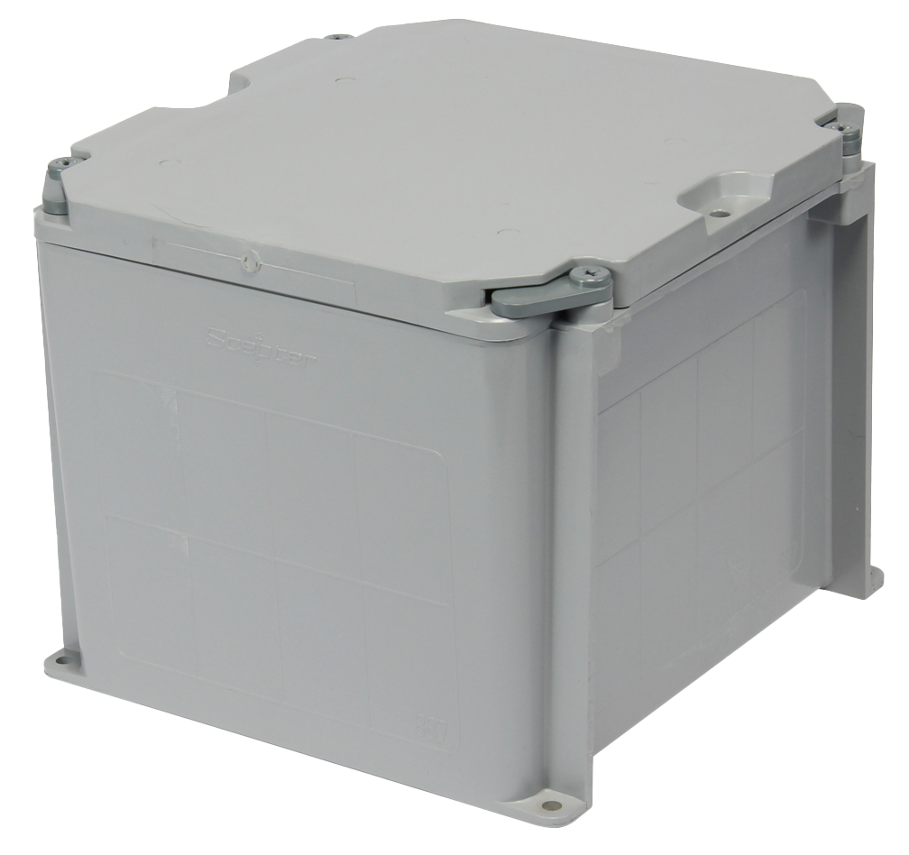 IPEX 277007 Scepter® Junction Box PVC 8 in H x 8 in W x 7 in D Gray