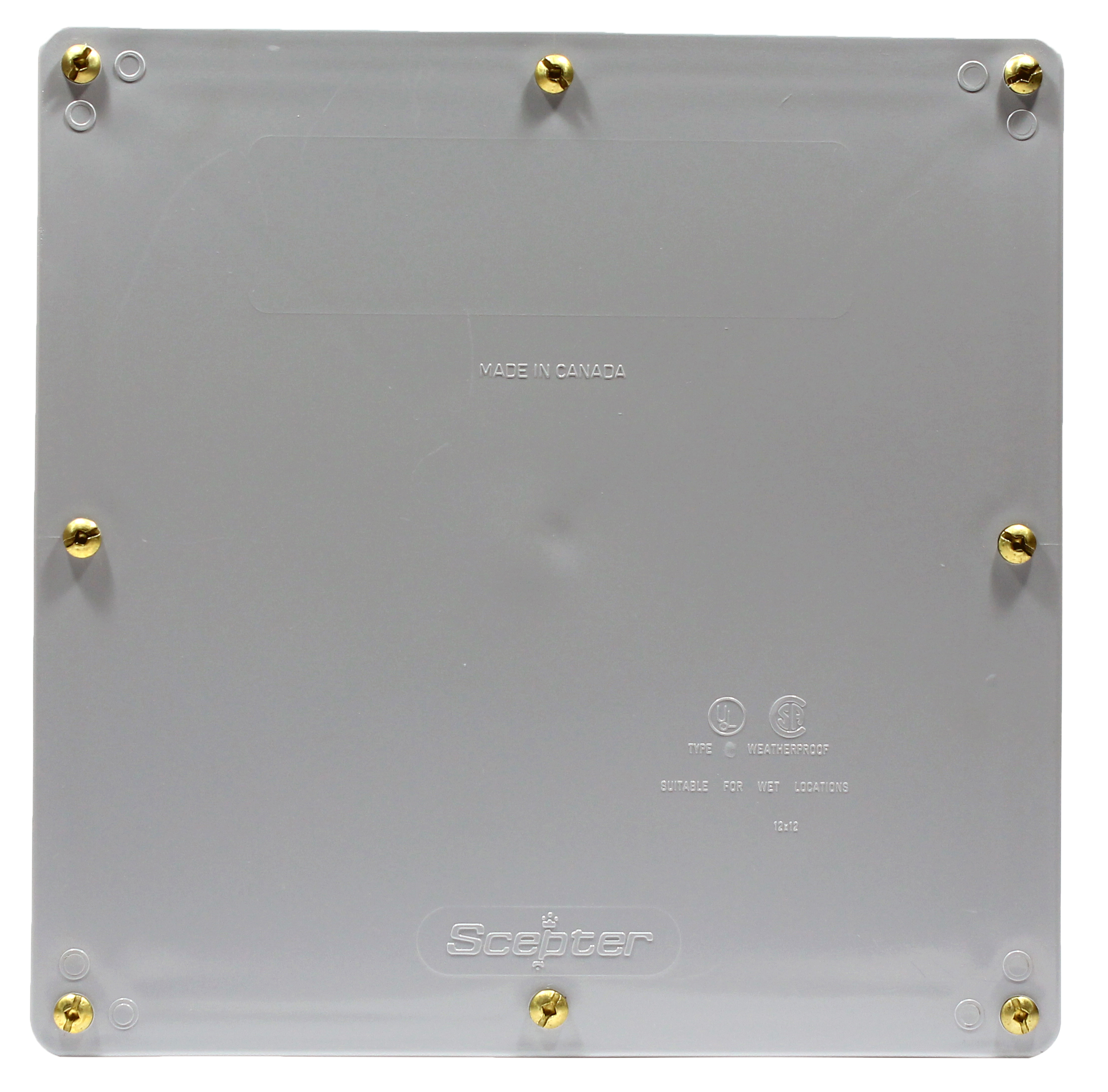 IPEX JBX12126 PVC Junction Box – 12" X 12" X 6" Gray, NEMA Rated Enclosure