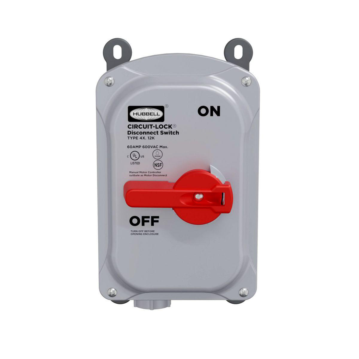 Product image for HUB HBLDS30AC DISCONNECT SWITCH 30A UNFUSED NEMA 4X SLOPED TOP HBLAC1