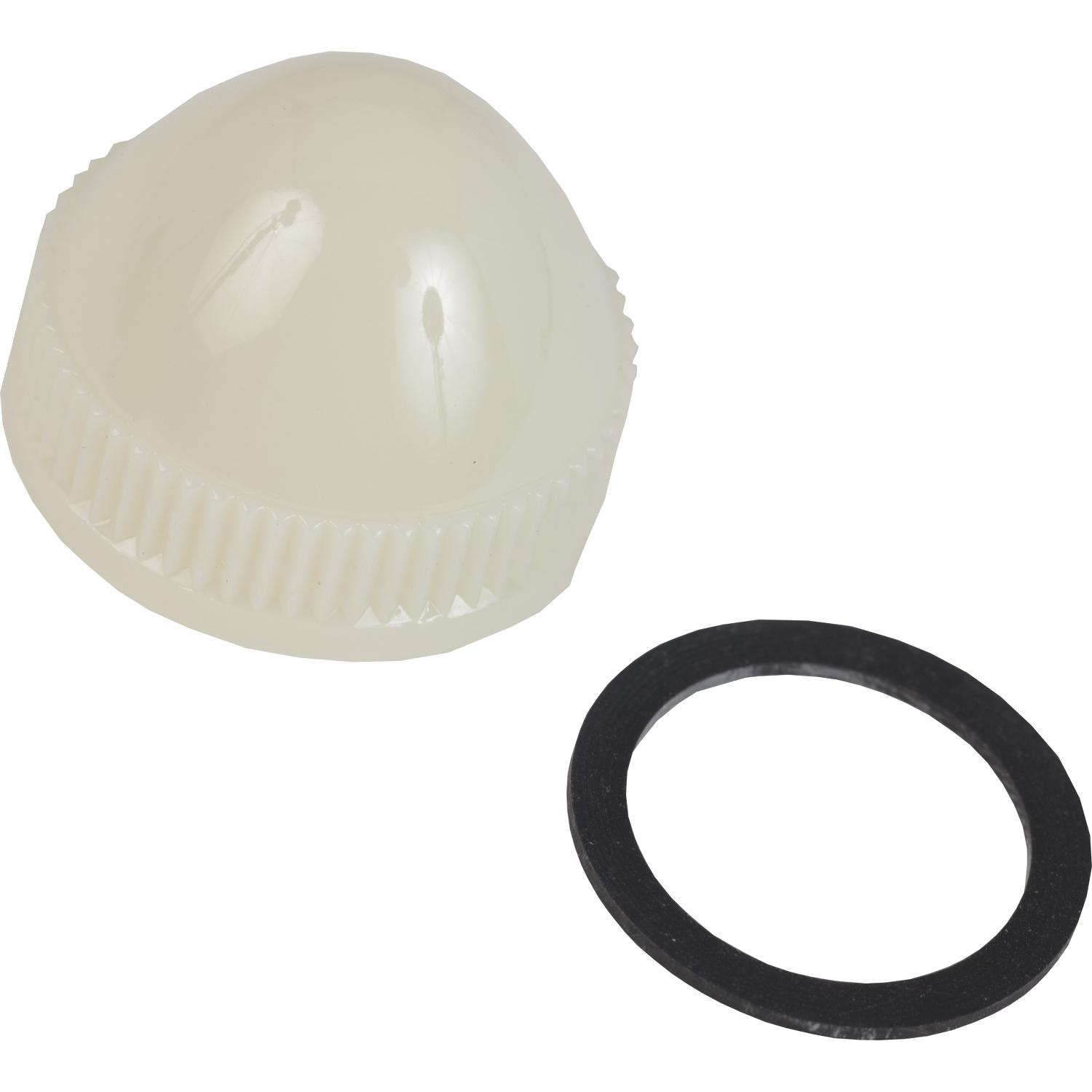 Product image for HARMONY 9001K, HARMONY 9001SK, LENS, POLYCARBONATE, DOMED, WHITE, GROOVED LENS, 30 MM, FOR PILOT LIGHT