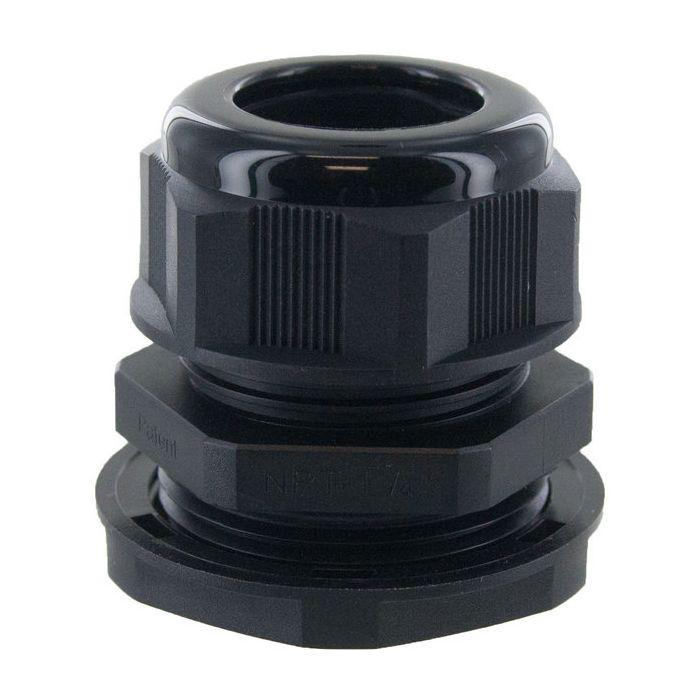 Product image for TECHSPAN RDC36NA DOME CONN 1.25" NPT .70-.98" BLACK C/W O-RING AND LOCKNUT