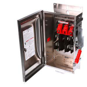 Product image for SIED US2:HF364S DISCONNECT 200A 600V 3POLE 3W FUSIBLE NEMA4X SS