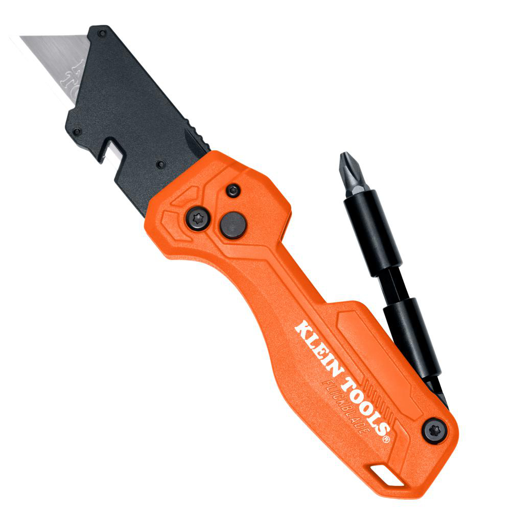 Product image for KLEIN 44304 TOOL FLICKBLADE UTILKNIFE W DRIVER