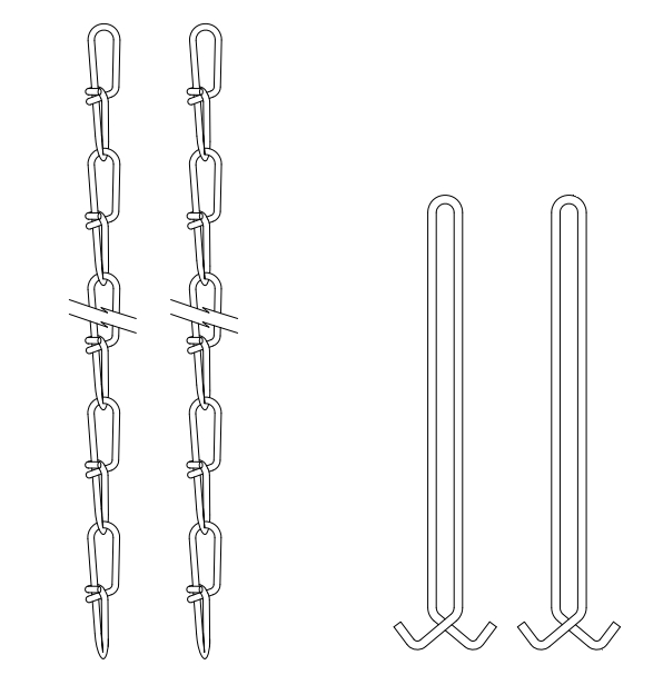 Product image for CHAIN HANGER SET (36IN LENGTH)