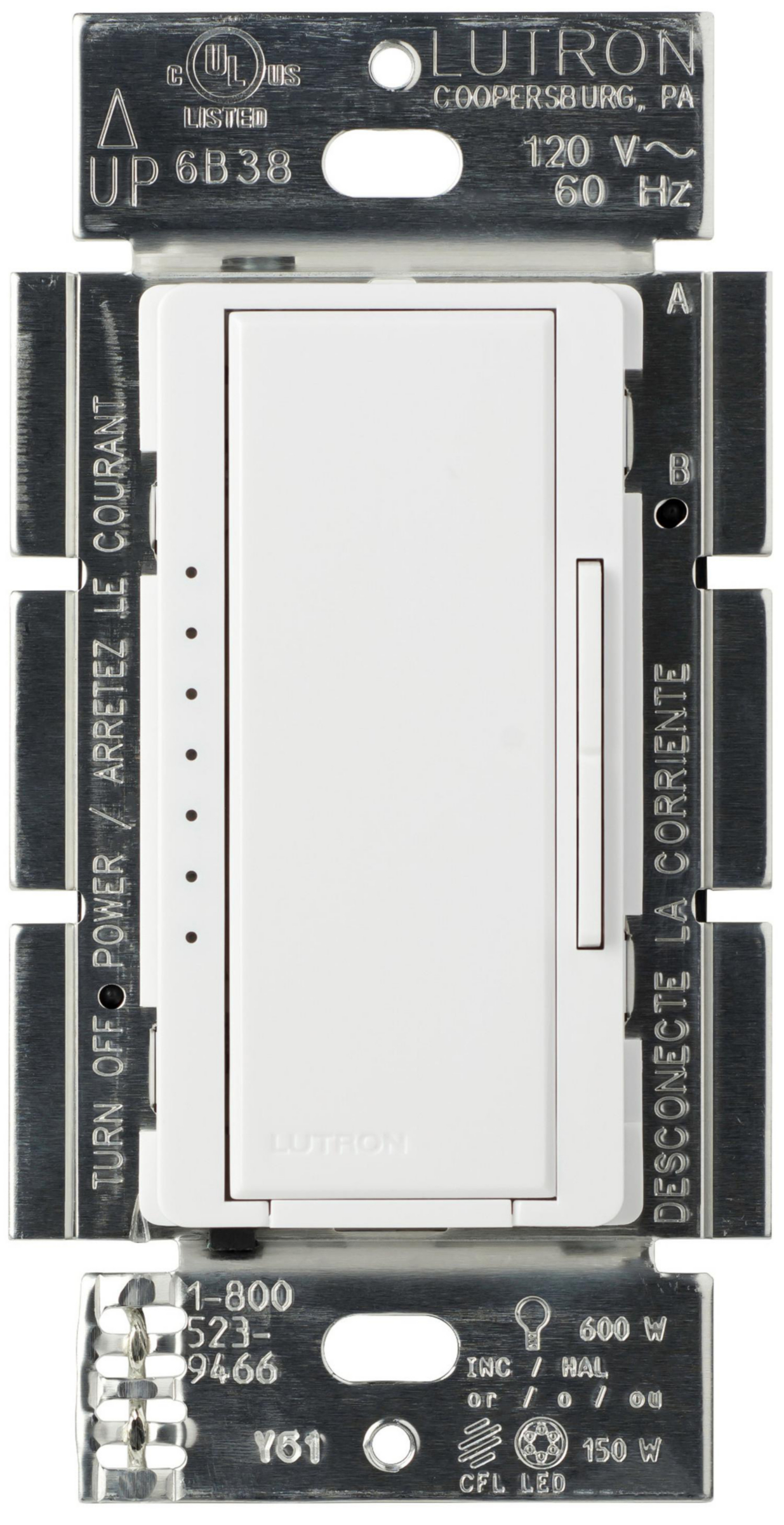 Product image for LUTRON MACL-153M-WH DIMMER LED MAESTRO SERIES 120V