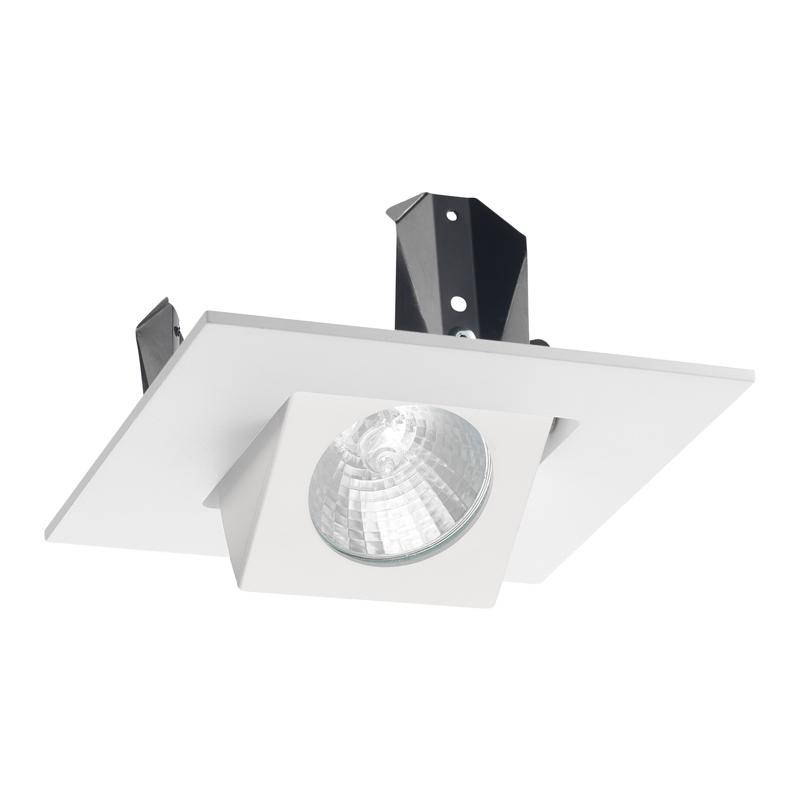 Product image for Trim adjustable MR16 35W GU10 120V square flush gimbal white