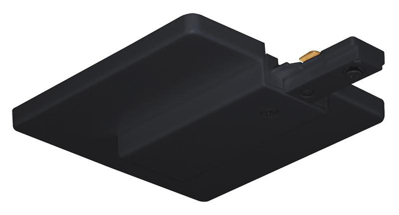 Product image for End feed connector for one circuit trac black