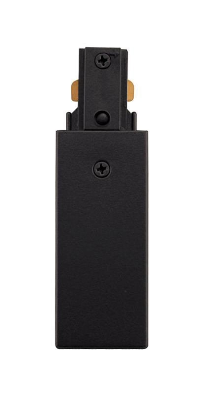 Product image for CONN END FEED TRAC TL BLK ABOVE FEED