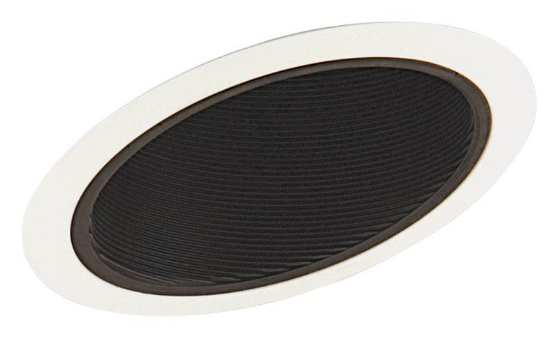Product image for Trim ring PAR38 slope black baffle 6in white