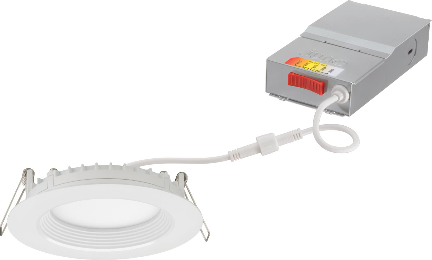 Product image for 4IN wafer-thin LED downlight, Regressed, Switchable CCT ... 2700K, 3000K, 4000K, and 5000K, 90+ CRI, Matte White