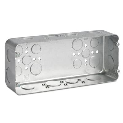 Product image for 4 GANG DEEP BOX, 1IN & 3/4IN KO'S
