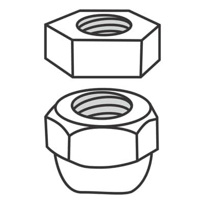 Product image for Nut swivel and jam combination steel 1/2"