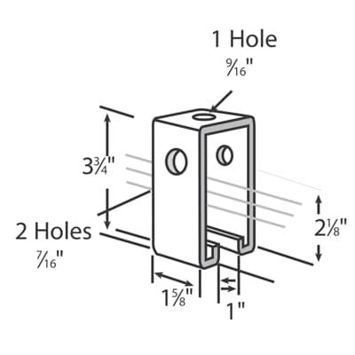 Product image for Support track hot-dip galvanized steel 1-5/8x3-3/4"