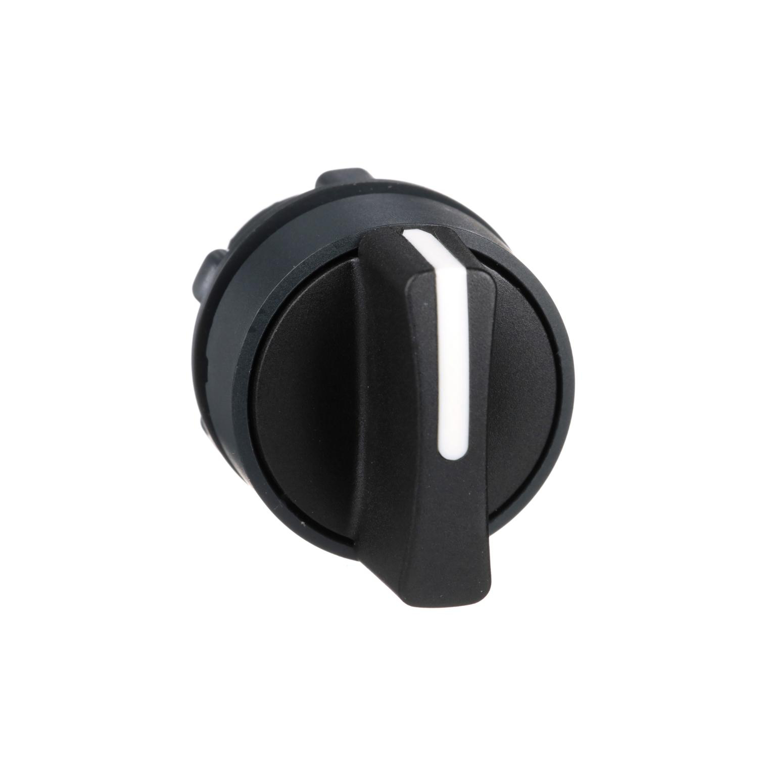 Product image for HARMONY, 22MM PUSH BUTTON, SELECTOR SWITCH OPERATING HEAD, 3 POSITION, MAINTAINED, BLACK, UNMARKED