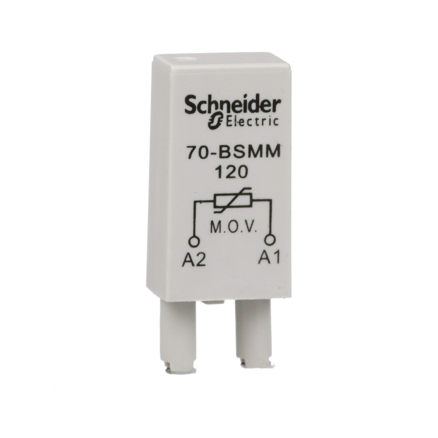 Product image for PROTECTION MODULE WITH MOV SUPPRESSOR, SE RELAYS, FOR 782H HERMETICALLY SEALED RELAYS, 120V AC/V DC