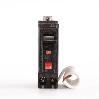 Product image for THQB MCB 15A 10KA 1P 120/240V GFT