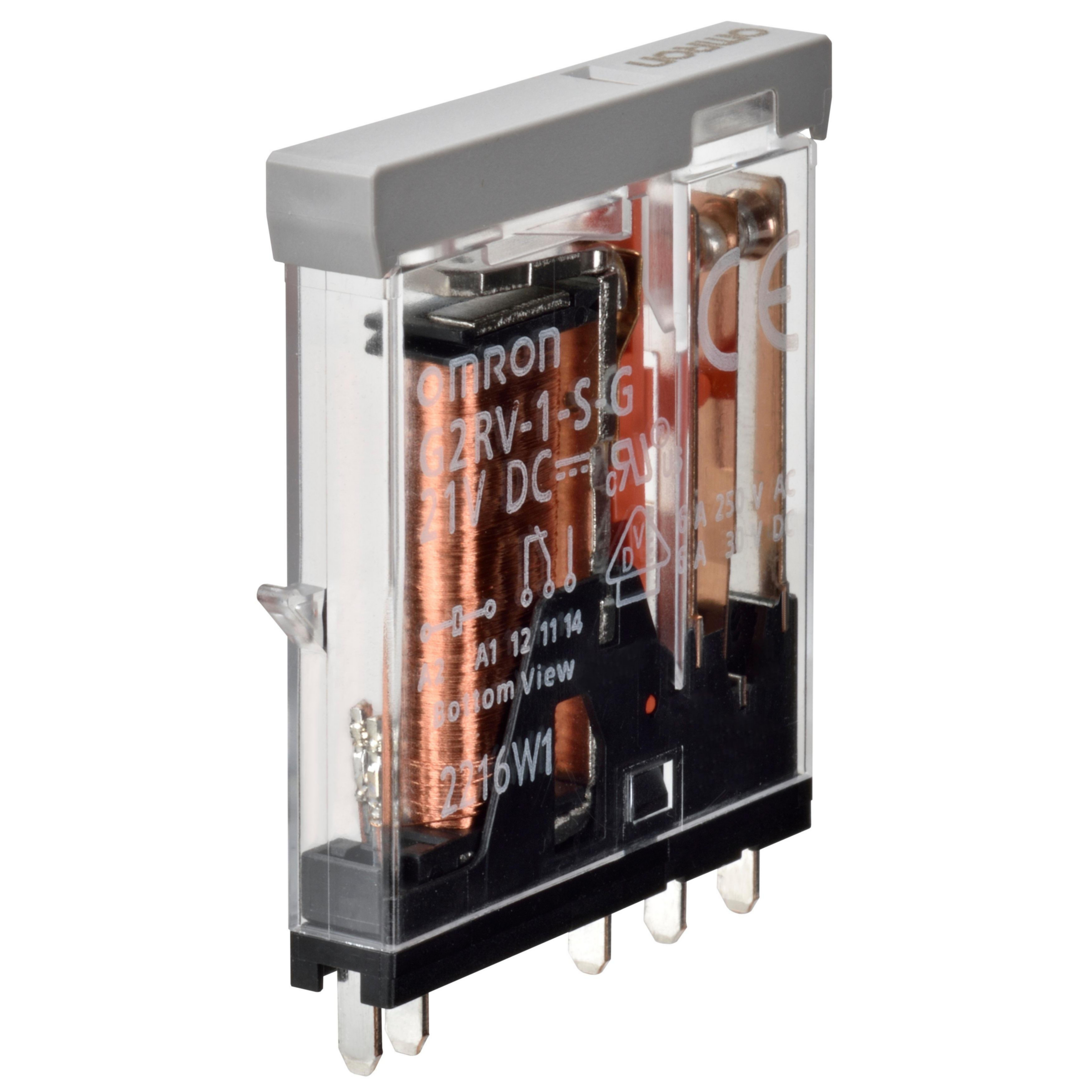 Product image for OMRON G2RV-1-S-G-DC21 RELAY 1 POLE PLUGIN 21VDC