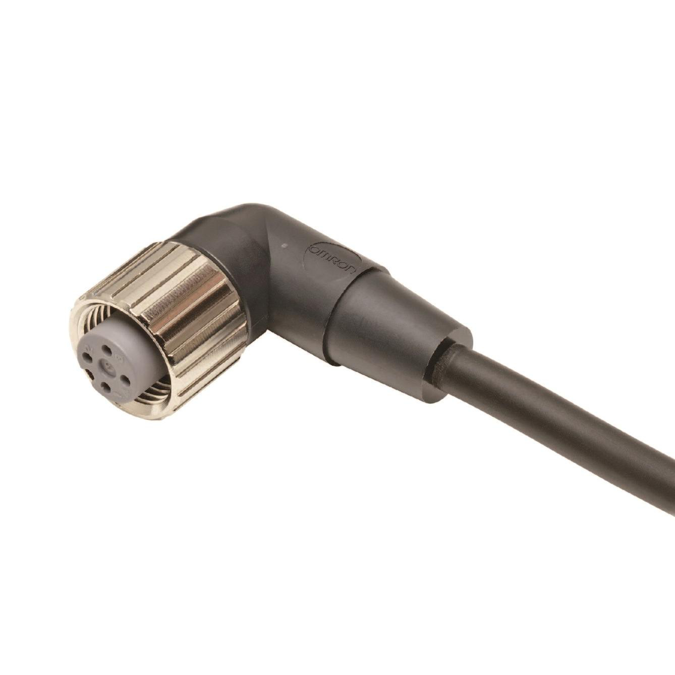 OMRON XS2F-M12PUR4A5M CABLE 4 PIN M12 ANGLE PUR 5M