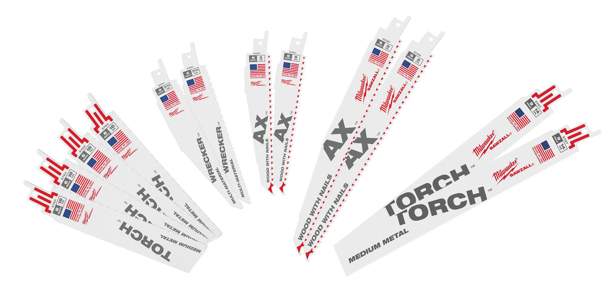 Product image for Blade set SAWZALL 12pc