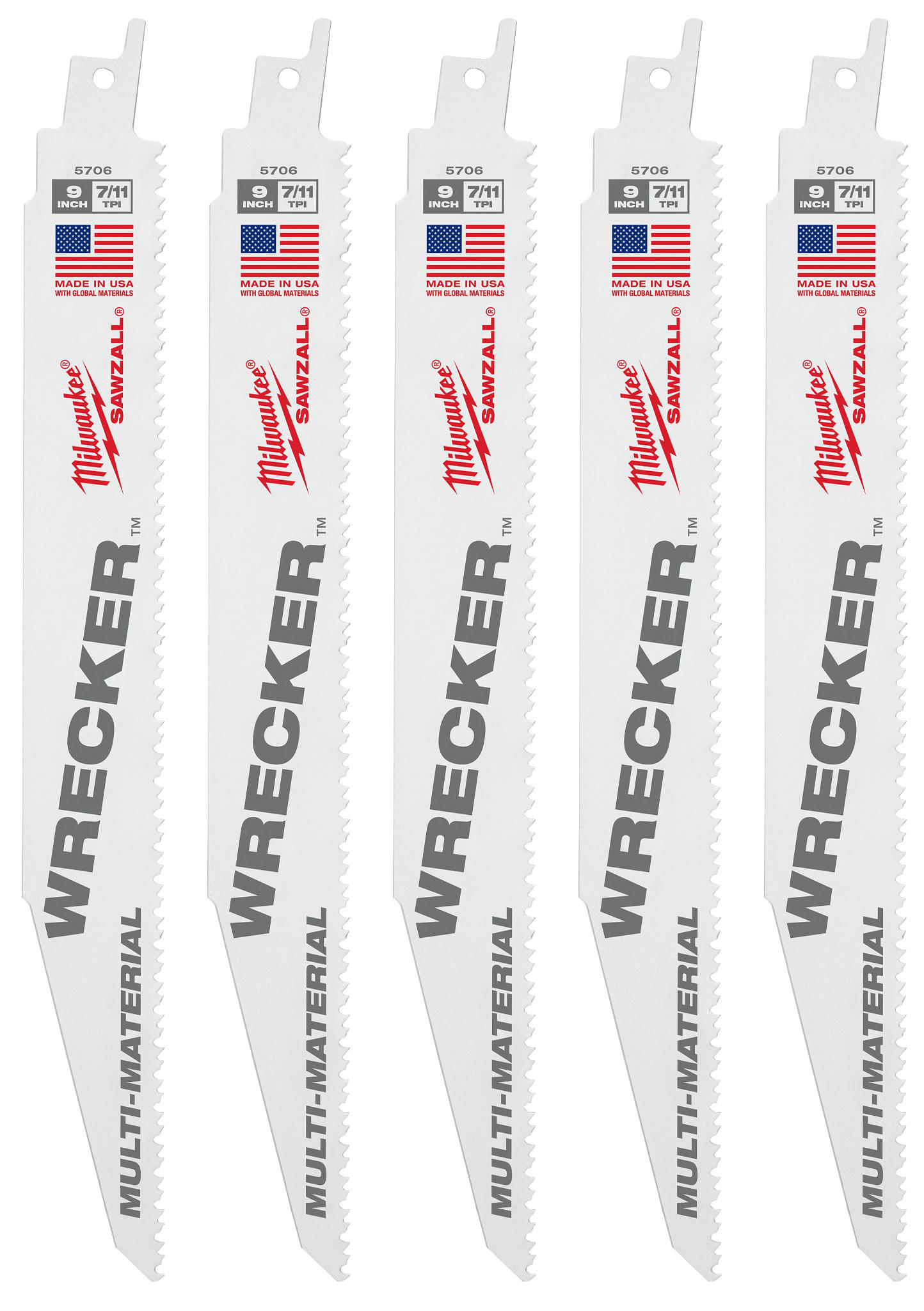 Product image for Blade WRECKER reciprocating 8TPI 9in