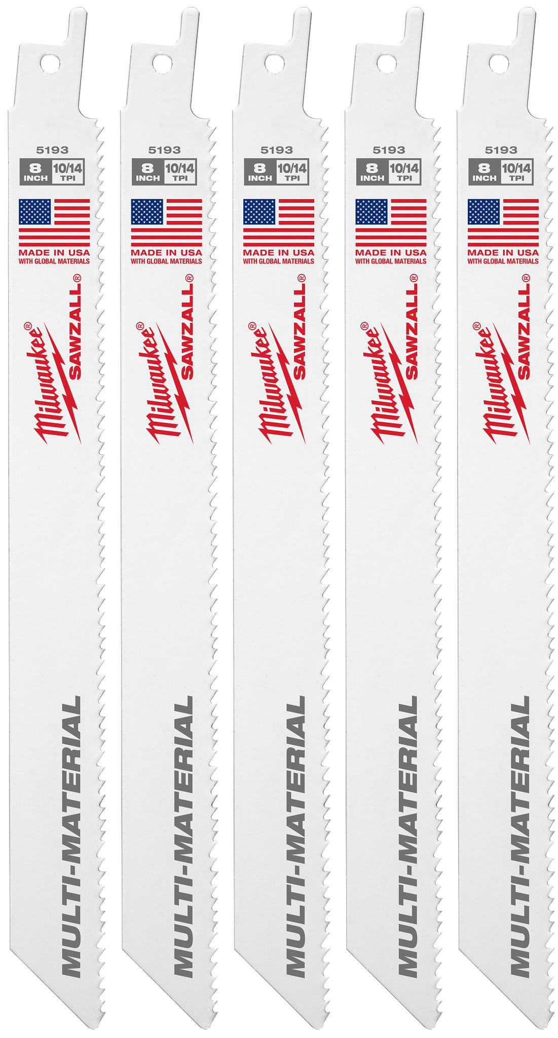 Product image for Blade SAWZALL reciprocating 10/14TPI 8in