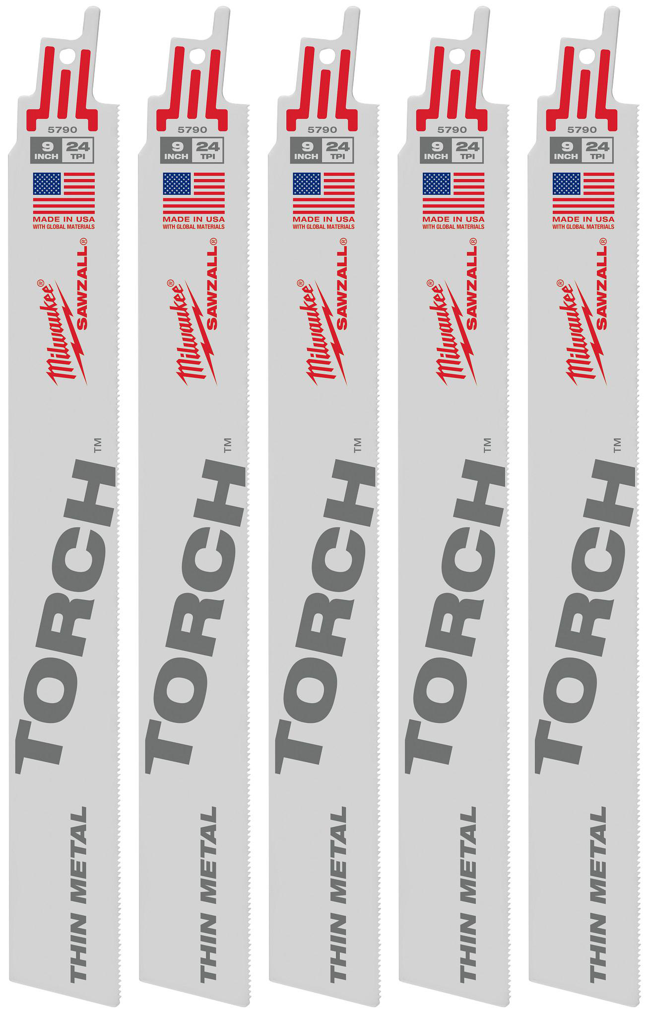 Product image for Blade SAWZALL TORCH 24-teeth 9" 5/pk