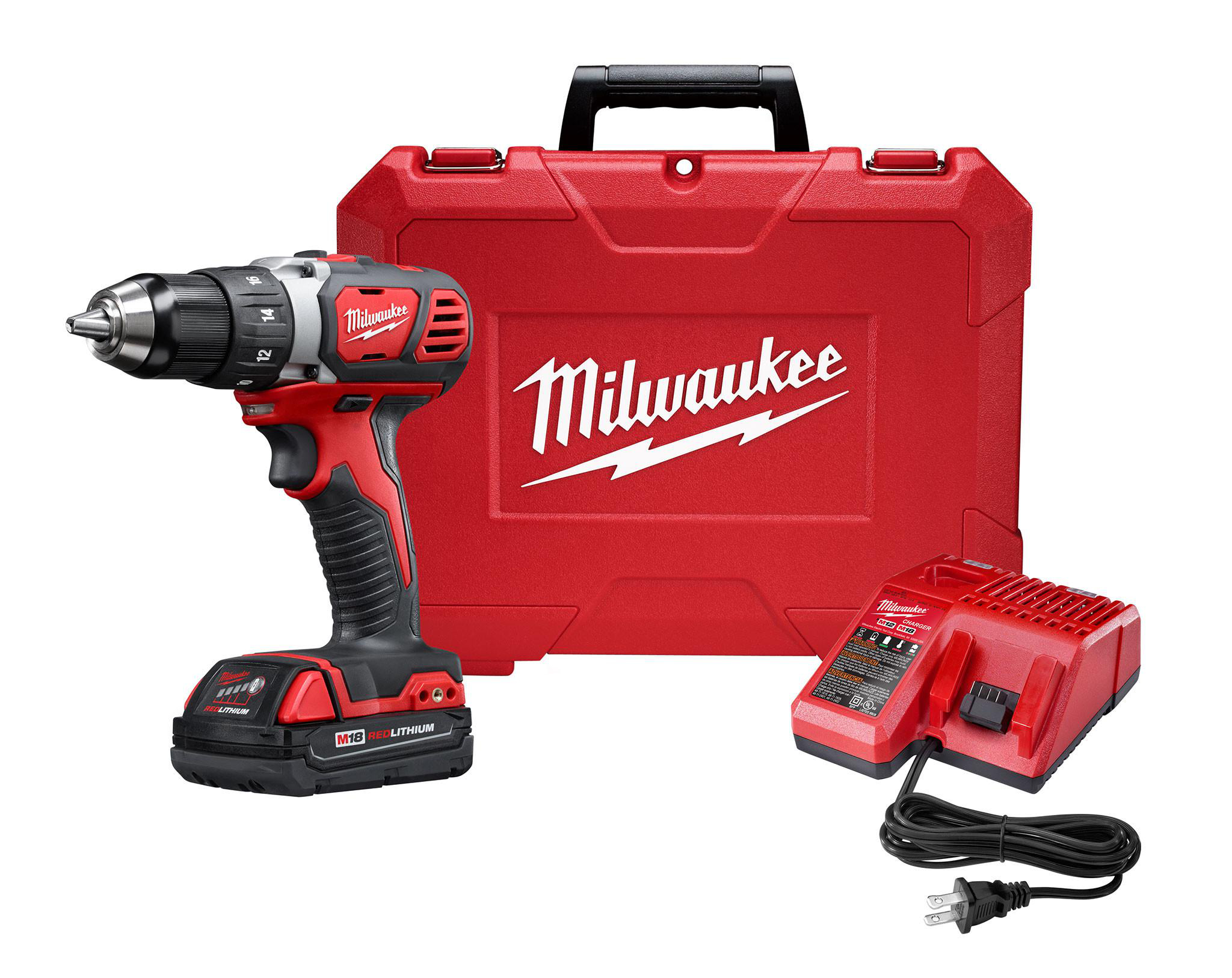 Product image for Kit M18 drill driver & compact battery 18V 7-1/4"