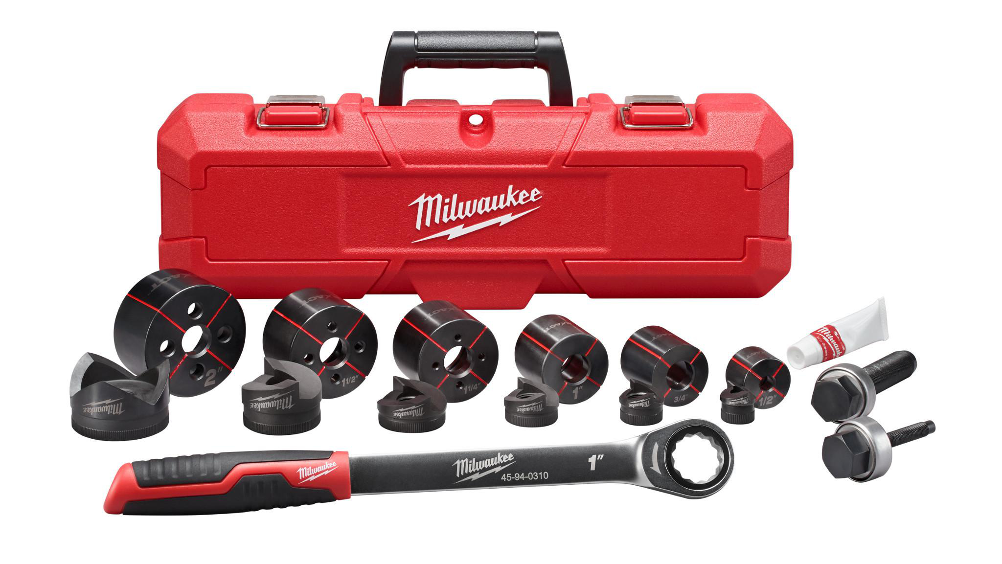Product image for Set EXACT knockout hand ratchet 1/2 to 2"