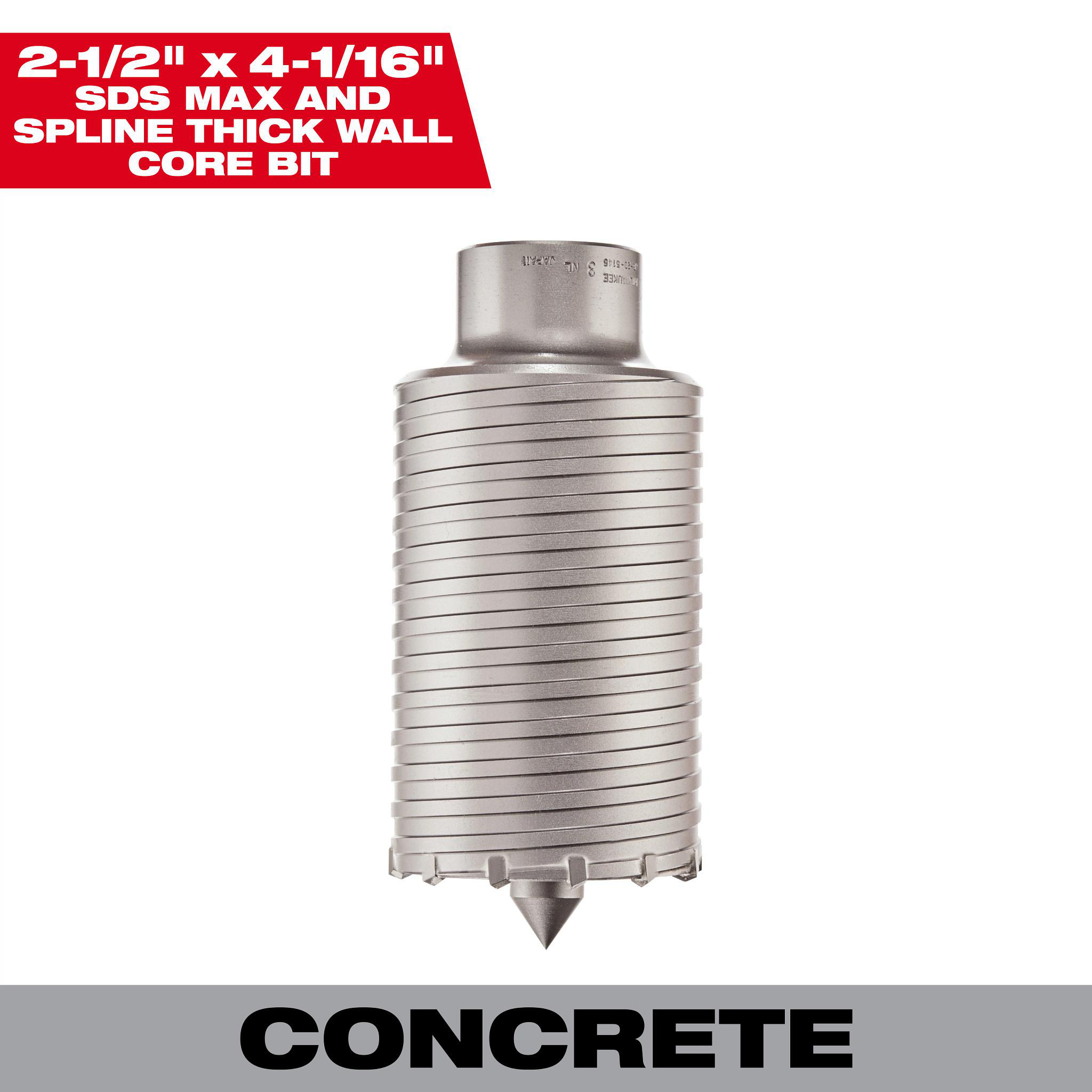 Product image for Bit coring 2-1/2in diameter 4-1/6in depth