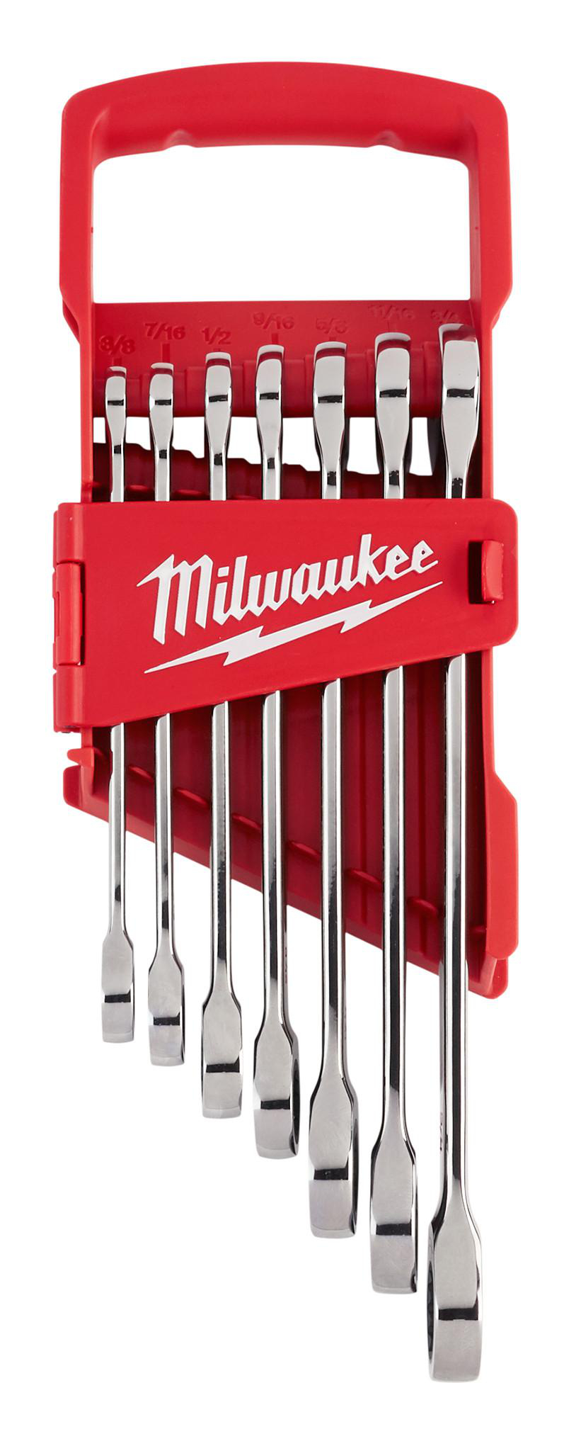 Product image for 7pc Ratcheting Combination Wrench Set - SAE