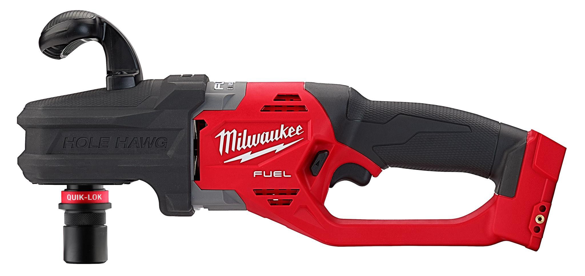 MILWAUKEE 2808-20 RIGHT ANGLE DRILL M18 FUEL HOLE HAWG WITH QUIK-LOK TOOL ONLY